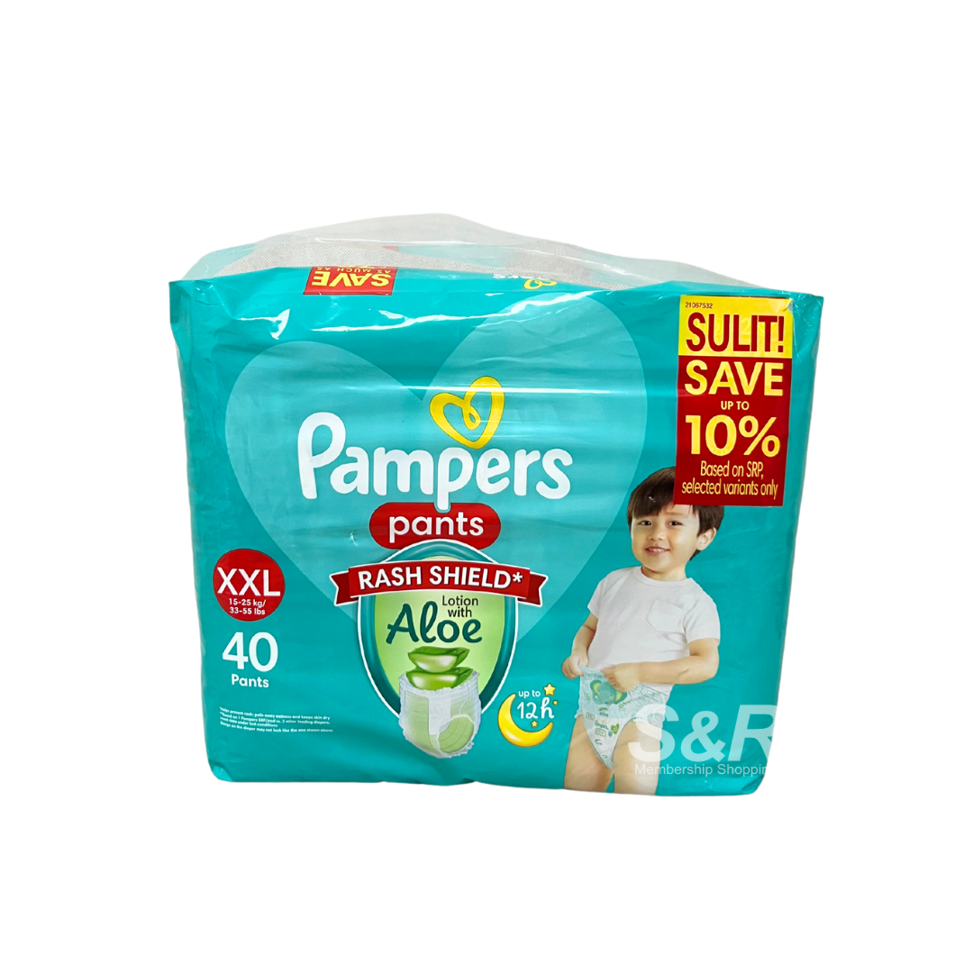 Pamper Pants Rash Shield Lotion with Aloe XXL 40s Pamper Pants Rash Shield Lotion with Aloe XXL 40s